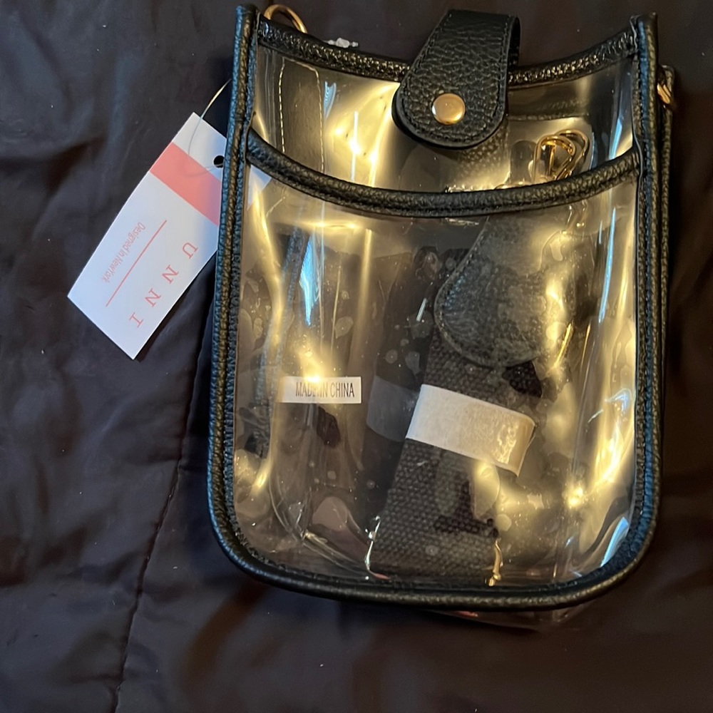 Clear Purse black and white